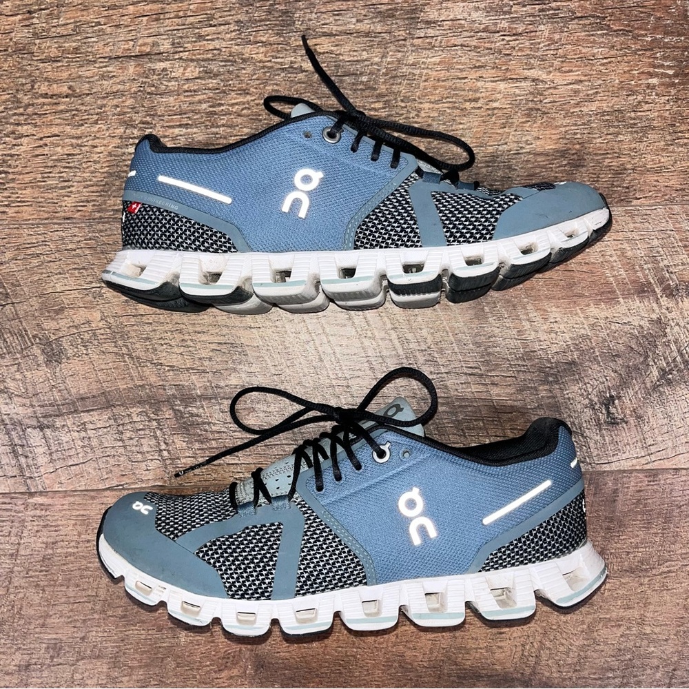 On Running Women's Sneakers - Blue and Black - Picture 3 of 13